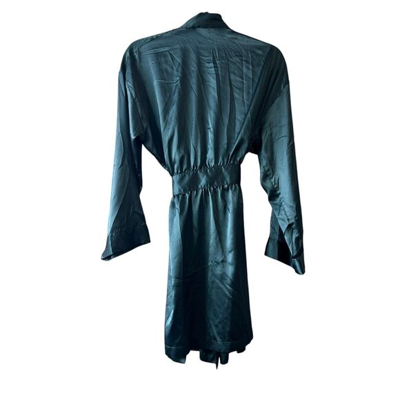 VTG Victoria’s Secret Green Silky Robe Sz. OS Set w/ Sexy Lingerie Dress Sz. XS - Picture 2 of 14